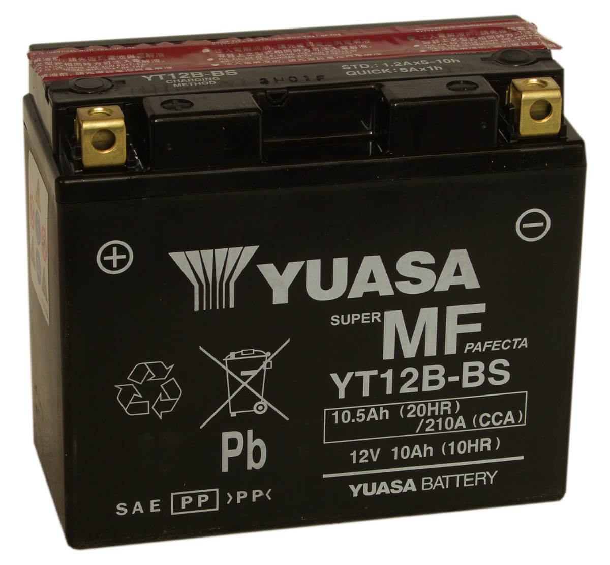 Yuasa YT12B-BS 12V Motorcycle Battery